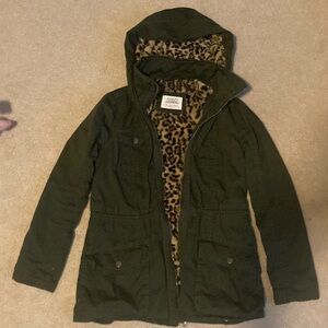 Ashley By 26 International Green Puffer Jacket with Hood